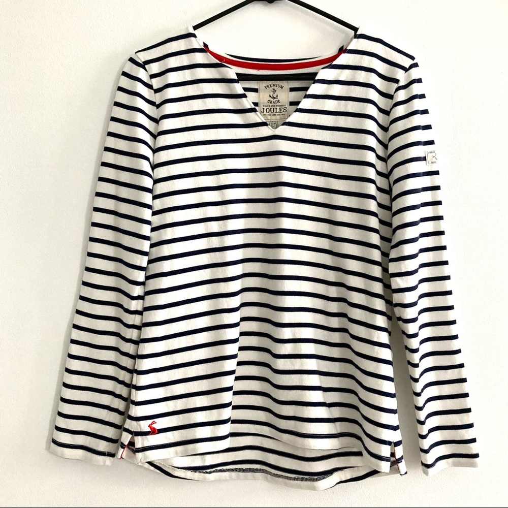 Joules Harbour Notch Neck Jersey Top